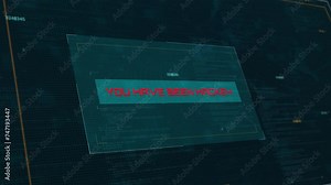 You Have been Hacked Warning: Futuristic Loading Screen Animation for Cyber Security with Computer Code Background