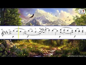 Spring from The Four Seasons by Antonio Vivaldi - Allegro 3rd mov - Sheet Music Play-Along