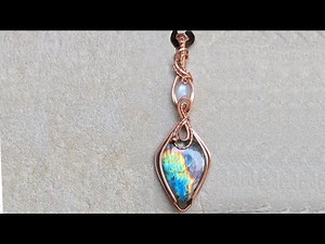 Dual Stone Cabochon Pendant Wire Wrapping Tutorial 4K