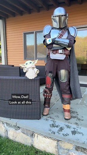 Mando Dad & Grogu's New Backyard Adventure!