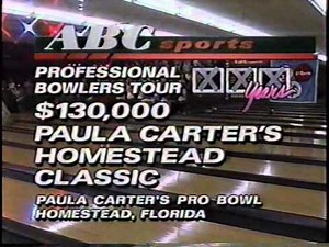 1992 PBA Paula Carter Homestead Classic Intro with Nelson Burton Jr and Chris Schenkel