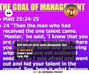 11K views · 615 reactions | Work does not attract money, management does - Dr Myles Munroe | Dylan Daniel | Facebook