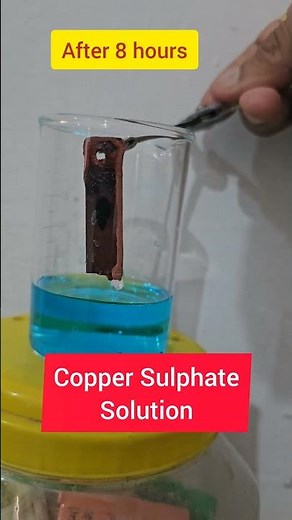 #ZincandCopperSulphatereaction #displacementreaction #Zn&Cuso4reaction #chemistryexperiment#Reaction