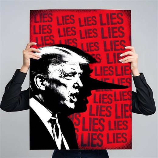 Anti-lie Protest Poster | Trump Pinocchio Art (digital Download) - Etsy Canada