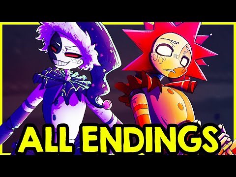 Sun And Moon Dating sim - After Hours (FNAF Pizzaplex) ALL ENDINGS - ALL SECRETS - ALL CHOICES