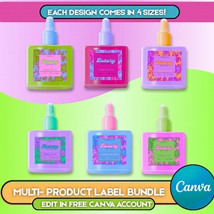 Luxury Product Label Template Bundle | 24 Templates | Editable Canva Labels for Small Business Branding - Etsy