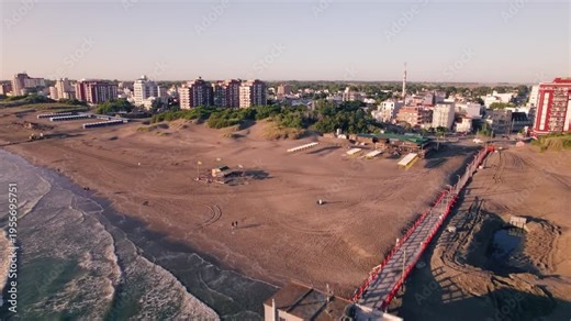 Sunrise on the beach of San Clemente del Tuyú, Buenos Aires, Argentina
