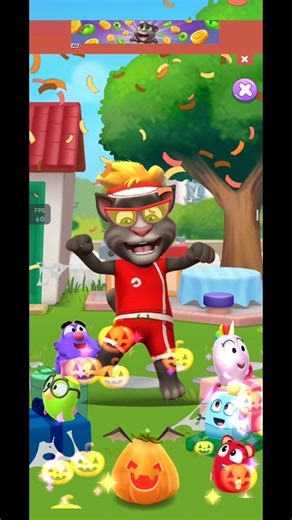 Today, I made a Halloween pumpkin for My Talking Tom! 🎃👻#viralshorts