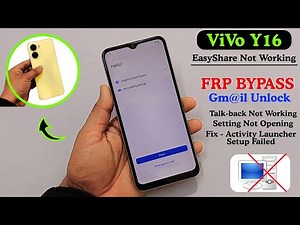 Vivo Y16 GOOGLE/FRP BYPASS 2026 Without PC | EasyShare Not Working | Activity Launcher Setup Failed