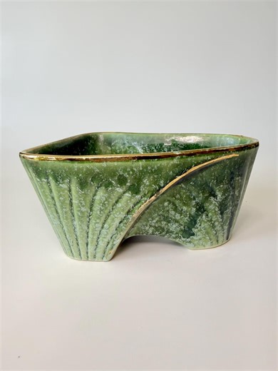 Vintage 1960s Hull Pottery Speckled Moss Green Planter With 23k Shafer Gold Accents- Made in USA #403- Unique MCM Indoor Plant Home Decor - Etsy Canada