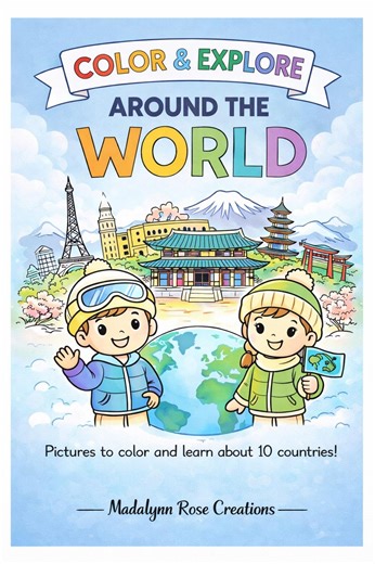 Kids Around the World Coloring Book | Countries & Landmarks Coloring Pages for Kids | Geography/ Travel Printable Activity Book - Etsy Canada