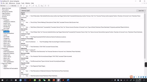 #4 Endnote如何个性化修改参考文献模板格式