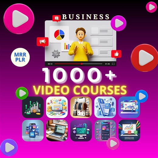 1000  Online Courses Bundle | PLR MRR Rights Included | Digital Business & Marketing Master Resell Pack - Etsy