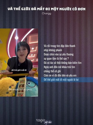 Và Thế Giới Đã Mất Đi Một Người Cô Đơn || Changg #nhachaymoingay #tamtrang #lyrics #viral #xuhuong
