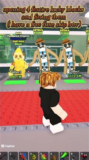 opening 4 festive lucky blocks #roblox (i have a free skip from daily)