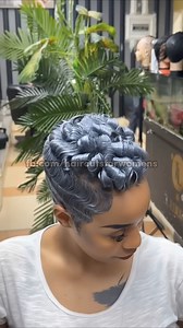 Silver finger waves sculpted tight to the scalp—smooth flow, clean control, sharp finish. ✨ #fingerstyle #shorthair #fypシ | Haircuts for Women