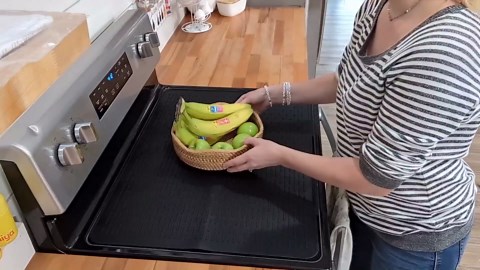 Electric Stove Cover Mat - Glass Stove Top Protector - Heat Resistant Silicone for Glass Cooktop, Countertop & Drying（36" x 21"）