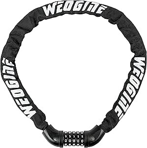 Bike Lock with Numbers and high Security Level, Bike Chain Lock, Bicycle Locks, 5 Digit Combination Lock for Bike, Bicycle, Scooter, Motorcycle, Door, Gate, Fence