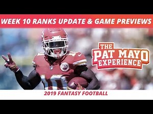 2019 Fantasy Football Week 10 Rankings Update Live — DraftKings Picks, Injuries & Viewer Chat