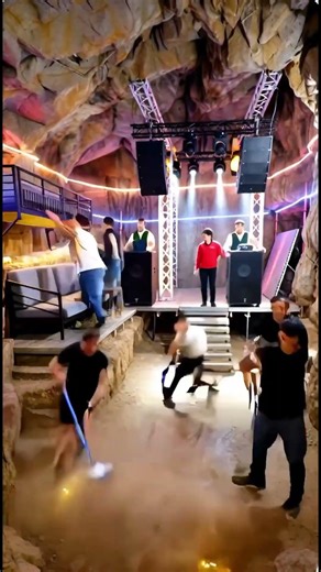 Raw Rock Cavern → Billionaire's Private Underground Party Fortress! 😱 Epic Neon Cave Club