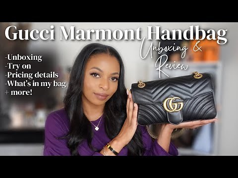 Gucci GG Marmont Shoulder Bag Unboxing & Review! What's in My Bag?