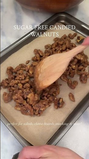 Sugar Free Candied Walnuts | cookingkatielady.com