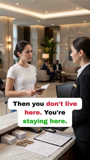 At the Hotel 🏨 Stay vs Live #shorts #englishtips #travel