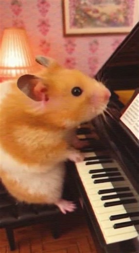 HAMSTER 🐹 PLAYS PIANO 🎹 AND PROVES SHAKESPHERE ISNT DEAD #algorithm #fyp #hamster #pets #funny