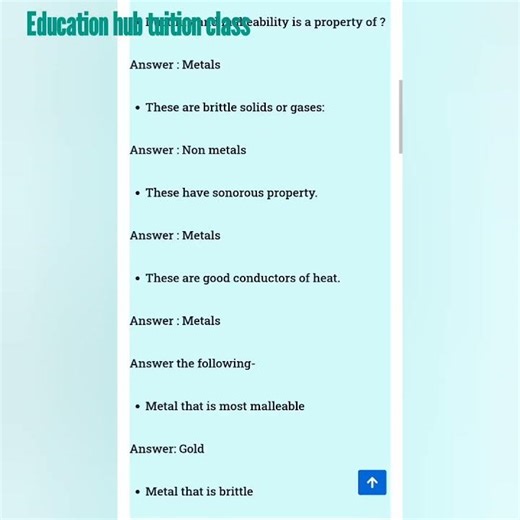 properties of metal and nonmetal#questionbank #chemistry