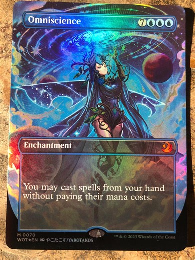 Mtg - Omniscience - Fracture Foil - Foundations - Commander - Edh - Legacy - WATCH ITEM VIDEO!!! O_O - Etsy