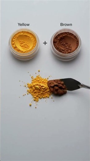 💛 + 🤎 = ☕ Golden Mocha! Satisfying Color Mixing 🎨✨