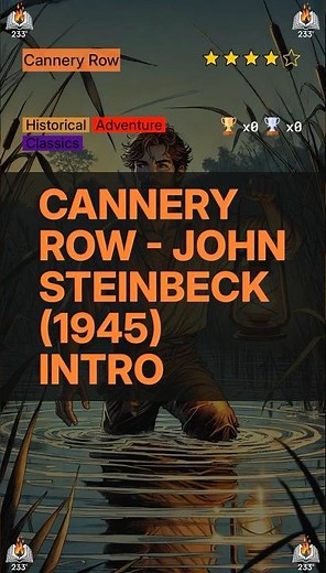 Cannery Row - John Steinbeck (1945) Intro (Cannery Row - 1) - 4.06 ⭐️