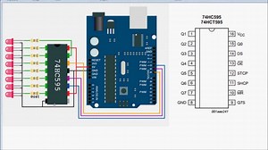 74hc595 Pinout Arduino