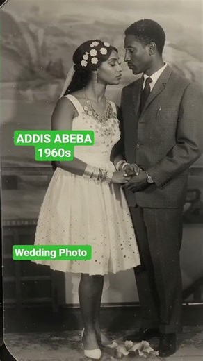 Vintage 1960s Ethiopian Wedding Photo Restored