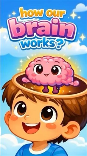 How our brain works? #education #science #viral #shortvideo #cartoon #kidslearning #kids #rhymes