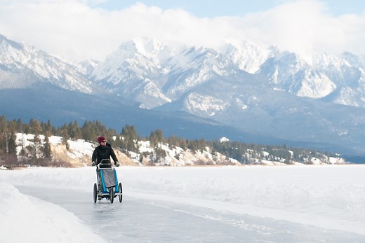 Skating The Lake Windermere Whiteway - Invermere Panorama