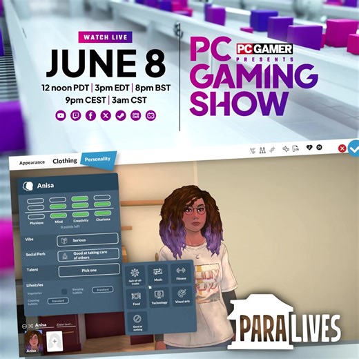 Don’t miss the #PCGamingShow for more on @ParalivesGame an upcoming life simulation where you build your dream house, create characters and live the way you want! | PC Gamer