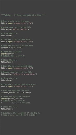 file handling basics #python #showcase