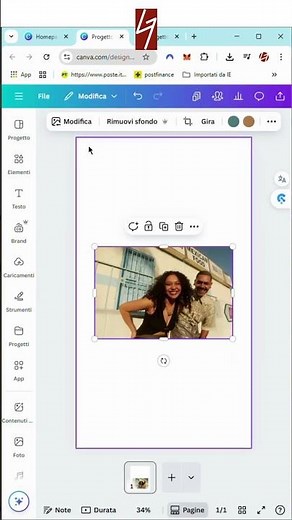 #Shorts - Rimuovere Sfondo con Canva: Il TRUCCO da un Click! ✂️ #tutorialcanva