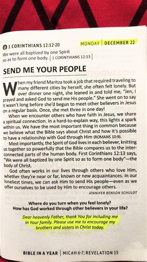 Father thanks for including me in your family. Please use me to encourage my bro sis in Christ today