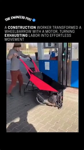The Engineers Post | This simple upgrade transforms how heavy loads are moved on site. By adding a compact motor and powered axle to a standard wheelbarrow,... | Instagram