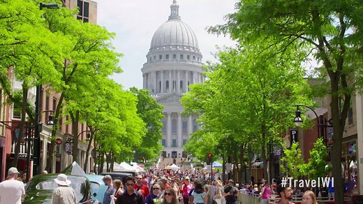 Get a taste of local flavors with a visit to the Dane County Farmers’ Market in Madison. It’s the largest producer-only farmers’ market in the country, which means all of the items for sale are grown, raised or produced by the people behind the stands! #TravelWI | Travel Wisconsin