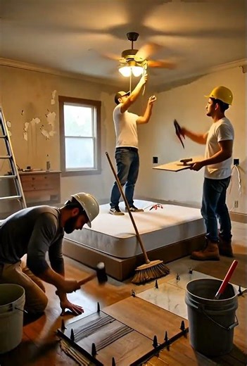 Satisfying Bedroom Transformation 😍 | From Dirty to Luxury in Seconds #timelapse #epoxy #viral