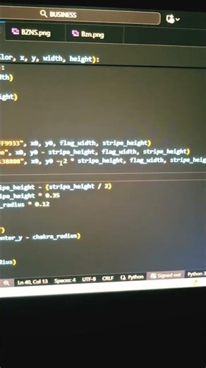 How to make 💣Indian Flag using PYTHON👈 #coding #trending
