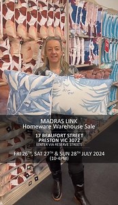 💥 Madras Link homeware warehouse sale with prices starting at a crazy $1 and up to 80% OFF 🗓 Friday, 26th July 10-4pm 🗓 Saturday, 27th July 10-4pm 🗓 Sunday, 28th July 10-4pm 📍 17 Beaufort Street, Preston VIC 3072 (Enter via Reserve Street) ⚜️⚜️⚜️⚜️⚜️ ❤️ Selected Mango wood large bowls and platters $20 small bowls reduced to a crazy price of $5 ❤️ Selected lamps and framed artwork all slashed to $50 ❤️ Huge sale on cushions prices slashed to $10 and $15 ❤️ Tableware & serveware from $1 ❤️ Va