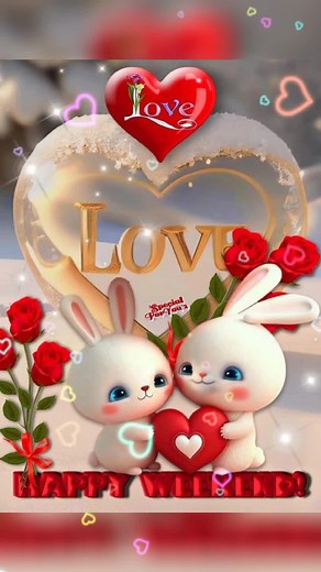 Cute Love Themed Animated Good Morning Greetings