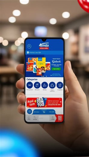 Quer aproveitar ofertas exclusivas, mais praticidade e o preço baixo de verdade? 💙 Então é simples: baixe agora o App Tenda. Com ele, você garante mais economia e facilidade para comprar o que precisar, do seu jeito e de onde você quiser. #TendaAtacado #PreçoBaixoDeVerdade #Atacarejo #Economia #Ofertas #AppTenda | Tenda Atacado