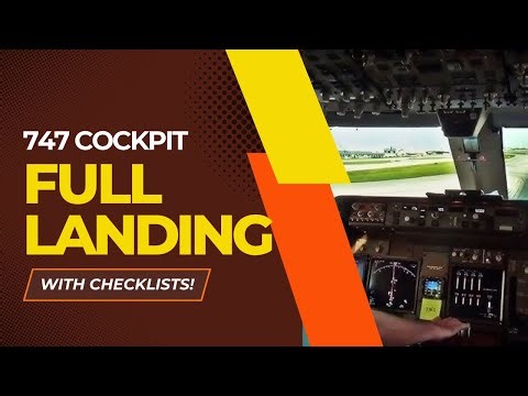 Boeing 747-400 Cockpit | Full Approach, Landing, Taxi & Shutdown Procedures