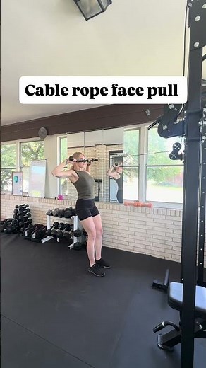 Cable rope face pull #workoutdemo #cableworkout #facepull #ritfit
