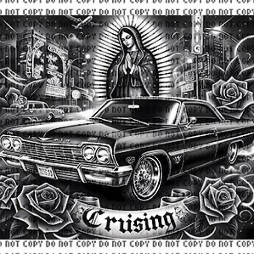 Lowrider Impala Guadalupe PNG Tumbler Sublimation Wrap Digital Download Design - Etsy